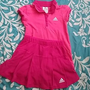 Adidas girls tennis skort & top